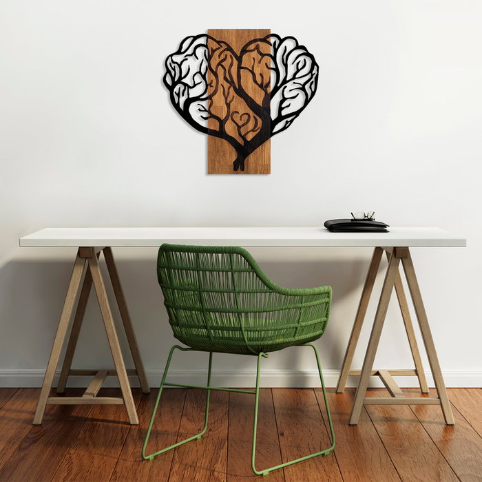 Wallity Brain Tree - Escultura de pared en Nogal y Negro Wallity Brain Tree - Escultura de pared en Nogal y Negro